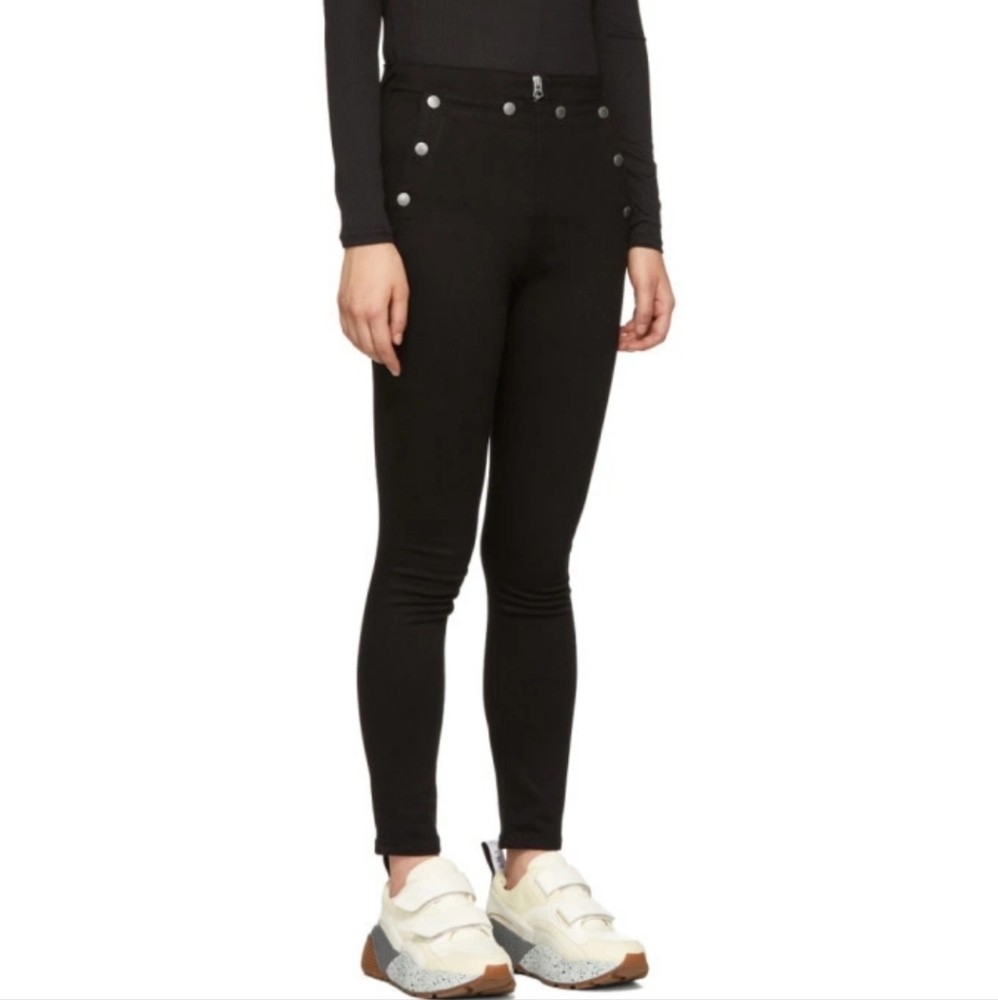 Rag & Bone Penton Skinny High Waist Snap Front Black Jeans Size 29 - Picture 5 of 15